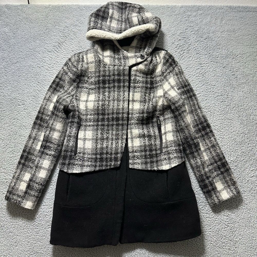 Members Only Sherpa Lined Heavyweight Wool Coat Women's Size M‎